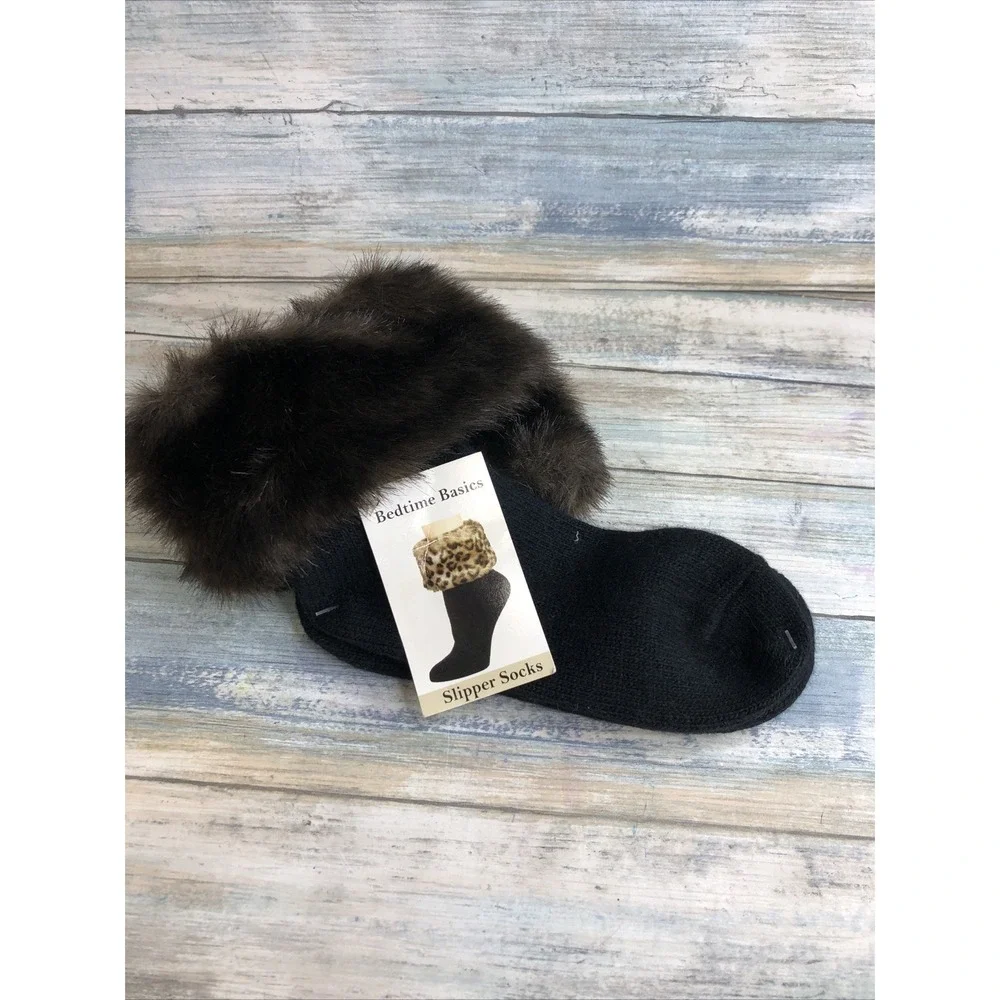 Bedtime, basic slipper, socks one size fits‎ all ladies women Faux Fur